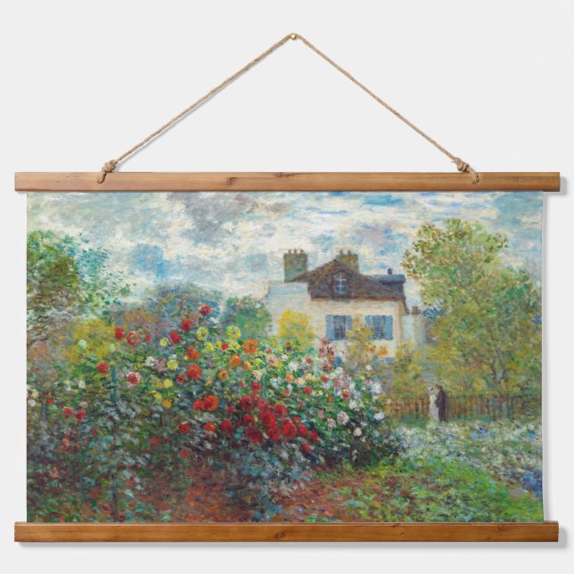 Claude Monet - Der argentinische Künstlergarten Wandteppich Mit Holzrahmen (Vorne)
