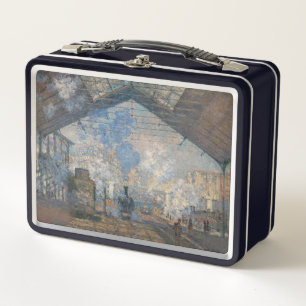Claude Monet - Der Bahnhof Saint-Lazare Metall Brotdose