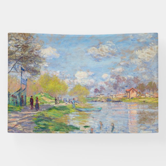 Claude Monet - Der Frühling der Seine Banner (Horizontal)