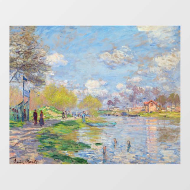 Claude Monet - Der Frühling der Seine Fensteraufkleber (Blatt)