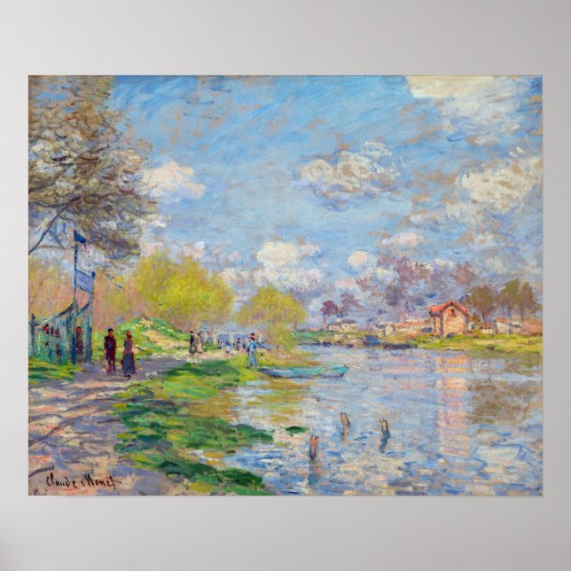 Claude Monet - Der Frühling der Seine Poster (Vorne)