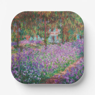 Claude Monet - Der Garten des Künstlers in Giverny Pappteller