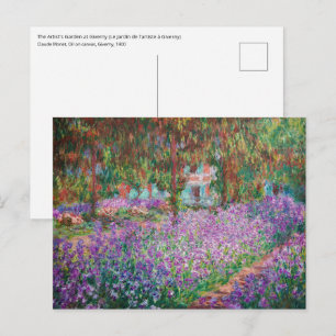 Claude Monet - Der Garten des Künstlers in Giverny Postkarte