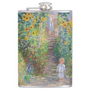 Claude Monet - Der Garten des Künstlers in Vetheui Flachmann