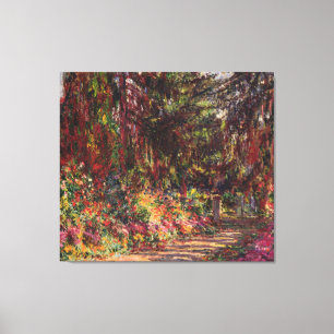 Claude Monet   der Garten-Weg bei Giverny Leinwanddruck
