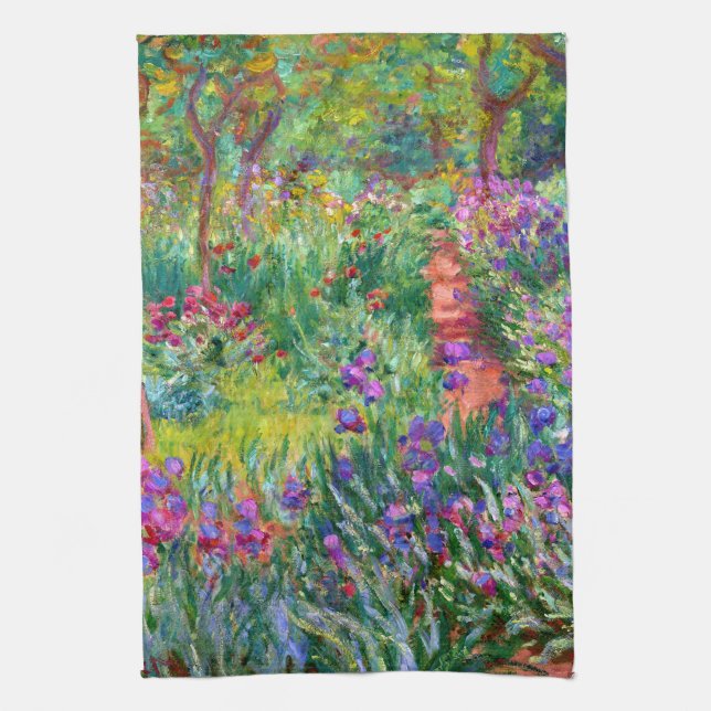 Claude Monet: Der Iris-Garten bei Giverny Küchentuch (Vertikal)