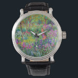 Claude Monet: Der Iris-Garten in Giverny Armbanduhr<br><div class="desc">Eine farbenfrohe klassische Uhr mit dem Iris-Garten in Giverny,  gemalt vom französischen Impressionisten Claude Monet.</div>