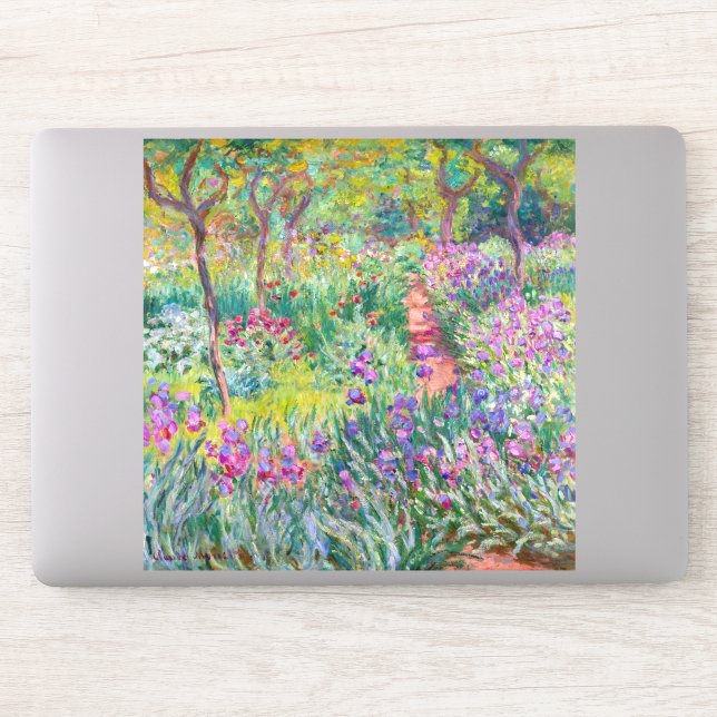 Claude Monet - Der Iris-Garten in Giverny Aufkleber (Computer)