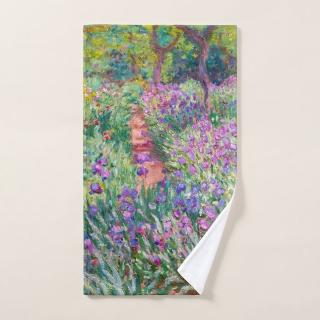 Claude Monet - Der Iris-Garten in Giverny Badhandtuch Set (Handtuch)