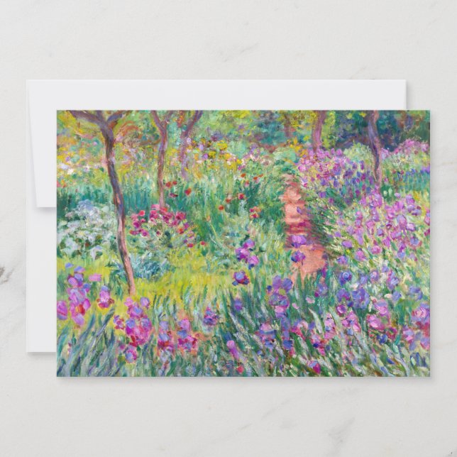 Claude Monet - Der Iris-Garten in Giverny Dankeskarte (Vorderseite)