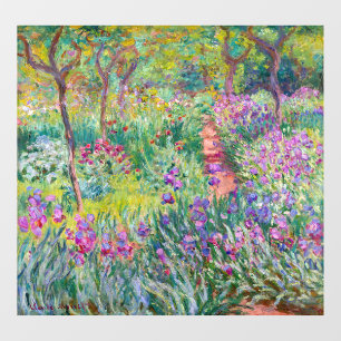 Claude Monet - Der Iris-Garten in Giverny Fensteraufkleber