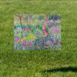 Claude Monet - Der Iris-Garten in Giverny Gartenschild<br><div class="desc">The Iris Garden at Giverny / The Artist's Garden at Giverny - Claude Monet,  1899-1900</div>