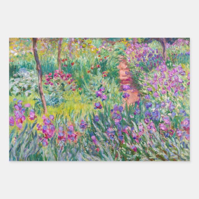 Claude Monet - Der Iris-Garten in Giverny Geschenkpapier Set (Vorderseite)