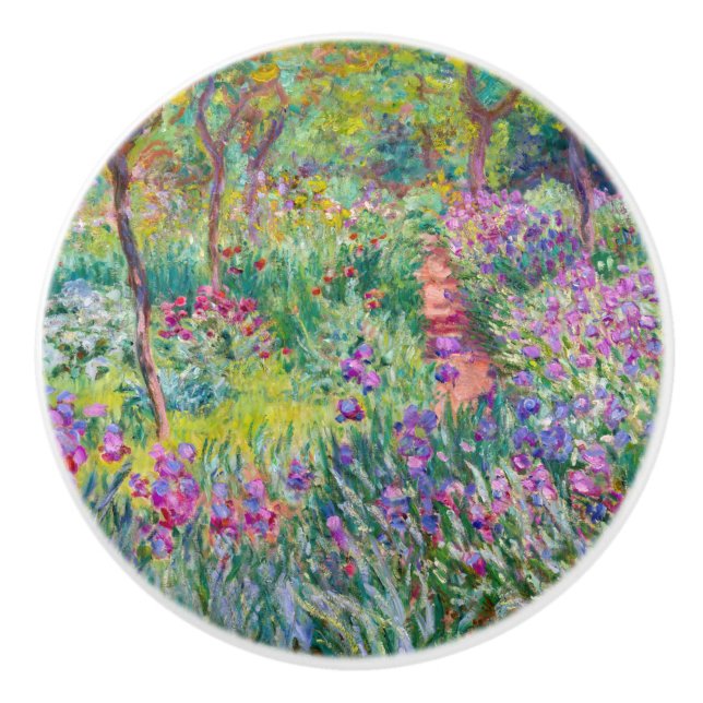 Claude Monet - Der Iris-Garten in Giverny Keramikknauf (Vorderseite)