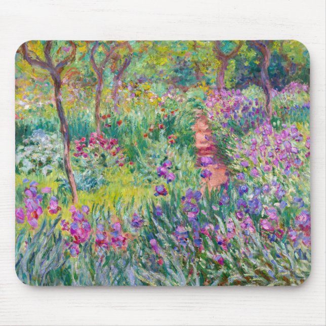 Claude Monet - Der Iris-Garten in Giverny Mousepad (Vorne)