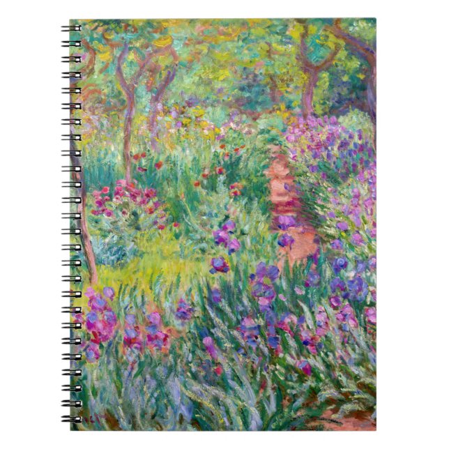 Claude Monet - Der Iris-Garten in Giverny Notizblock (Vorderseite)