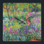 Claude Monet: Der Iris-Garten in Giverny Quadratische Wanduhr<br><div class="desc">Eine farbenfrohe klassische Wanduhr mit dem Iris-Garten in Giverny,  gemalt vom französischen Impressionisten Claude Monet. 






com</div>