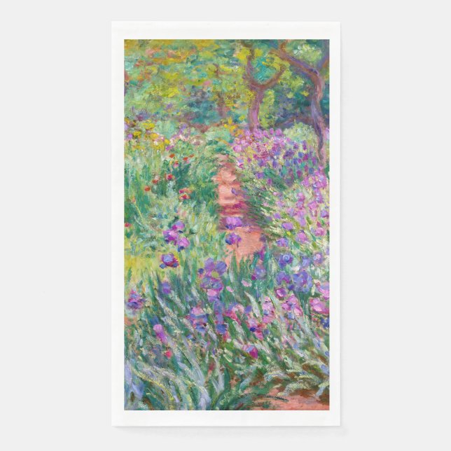 Claude Monet - Der Iris-Garten in Giverny Serviette (Vorderseite)