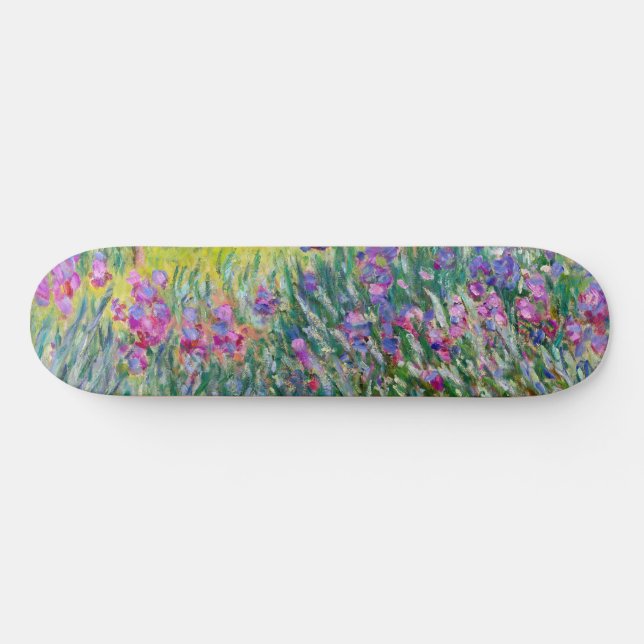 Claude Monet - Der Iris-Garten in Giverny Skateboard (Horizontal)