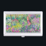 Claude Monet - Der Iris-Garten in Giverny Visitenkarten Dose<br><div class="desc">The Iris Garden at Giverny / The Artist's Garden at Giverny - Claude Monet,  1899-1900</div>