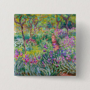 Claude Monet - Der Irisgarten in Giverny Button