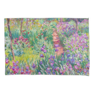 Claude Monet - Der Irisgarten in Giverny Kissenbezug
