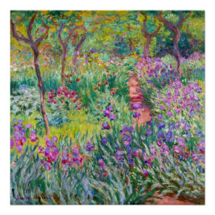 Claude Monet - Der Irisgarten in Giverny Poster