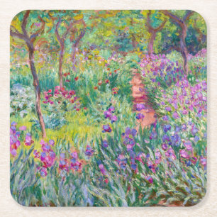 Claude Monet - Der Irisgarten in Giverny Rechteckiger Pappuntersetzer