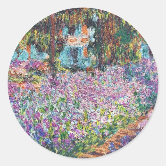 Claude Monet - Der Kunstgarten von Givern Runder Aufkleber (Vorderseite)