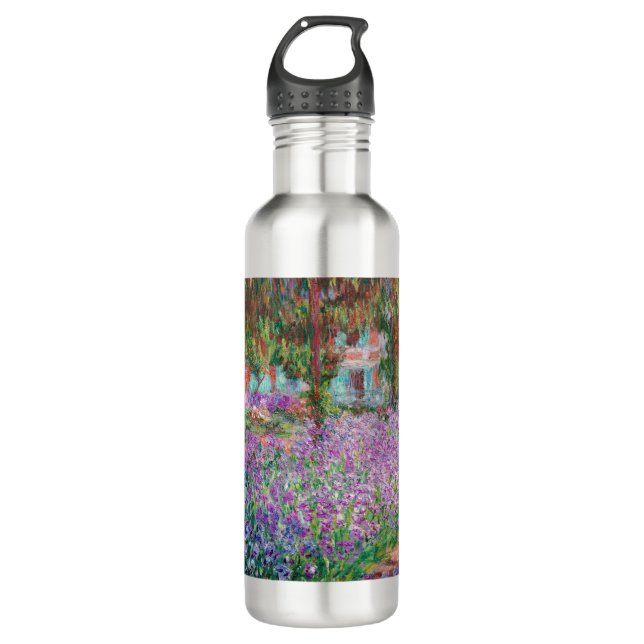 Claude Monet - Der Kunstgarten von Giverny Edelstahlflasche (Vorderseite)