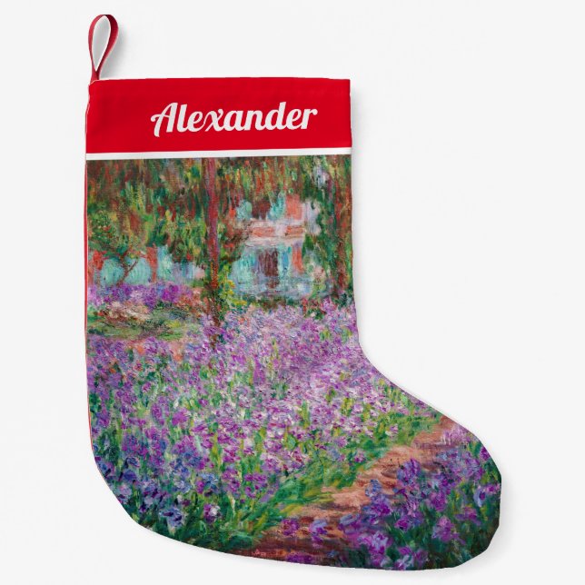 Claude Monet - Der Kunstgarten von Giverny Kleiner Weihnachtsstrumpf (Vorderseite)