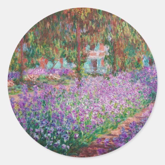 Claude Monet - Der Kunstgarten von Giverny Runder Aufkleber (Vorderseite)