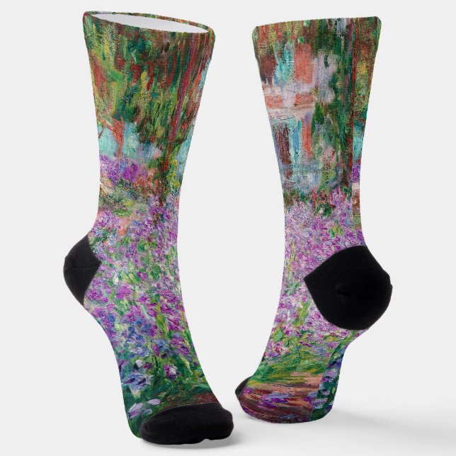 Claude Monet - Der Kunstgarten von Giverny Socken (Gewinkelt)