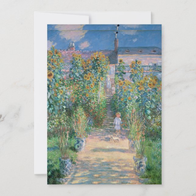 Claude Monet - Der Kunstgarten von Vétheuil Einladung (Vorderseite)