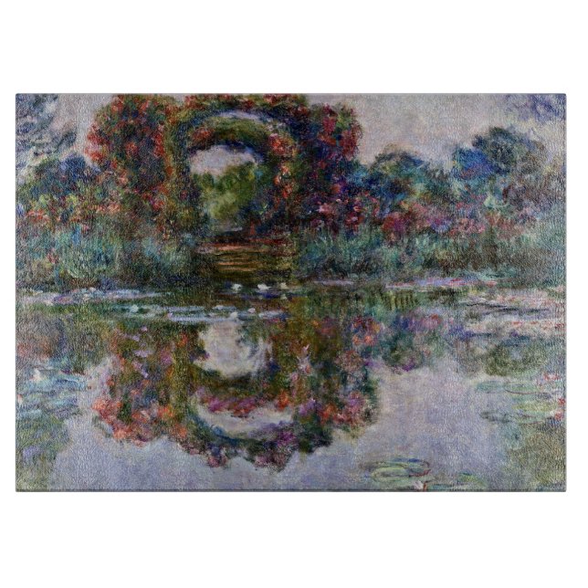 Claude Monet - Der Künstlergarten bei Giverny Schneidebrett (Vorderseite)