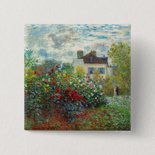 Claude Monet - Der Künstlergarten in Argenteuil Button