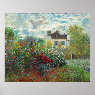 Claude Monet - Der Künstlergarten in Argenteuil Poster