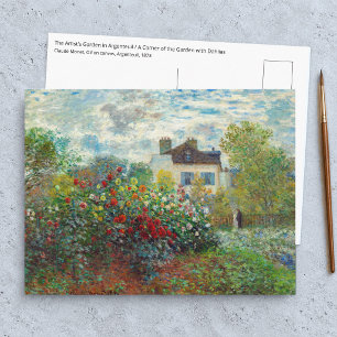 Claude Monet - Der Künstlergarten in Argenteuil Postkarte