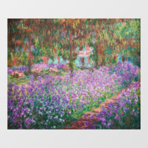 Claude Monet - Der Künstlergarten in Giverny Fensteraufkleber