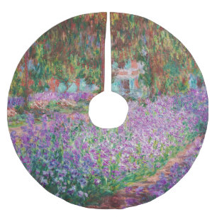 Claude Monet - Der Künstlergarten in Giverny Polyester Weihnachtsbaumdecke