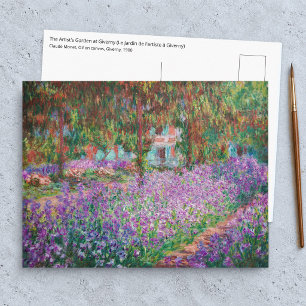 Claude Monet - Der Künstlergarten in Giverny Postkarte