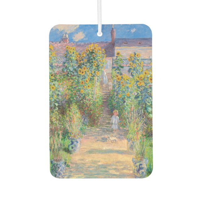Claude Monet - Der Künstlergarten in Vetheuil Autolufterfrischer (Vorderseite)