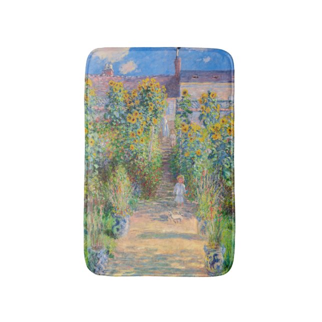 Claude Monet - Der Künstlergarten in Vetheuil Badematte (Vorderseite Vertikal)