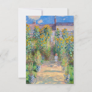 Claude Monet - Der Künstlergarten in Vetheuil Dankeskarte