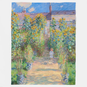 Claude Monet - Der Künstlergarten in Vetheuil Fleecedecke