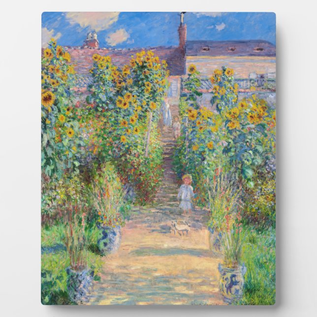 Claude Monet - Der Künstlergarten in Vetheuil Fotoplatte (Vorderseite)