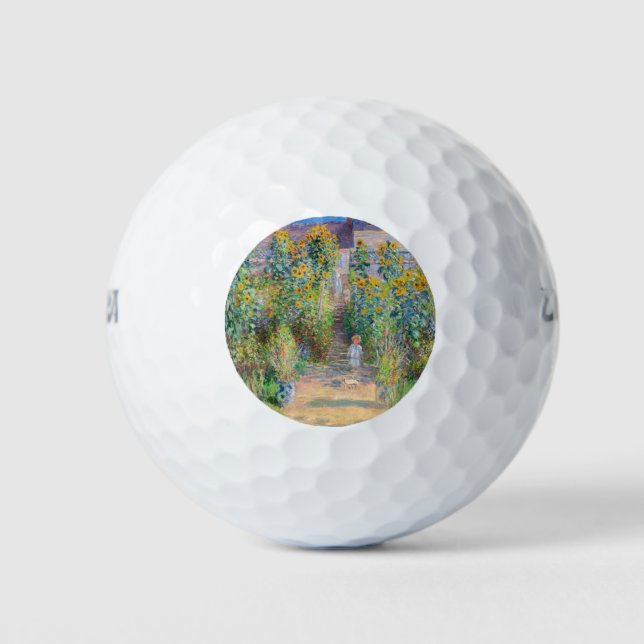 Claude Monet - Der Künstlergarten in Vetheuil Golfball (Vorderseite)