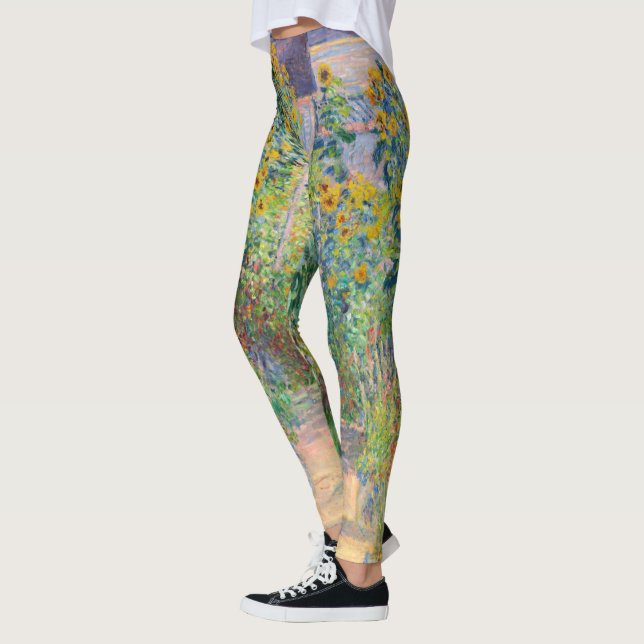 Claude Monet - Der Künstlergarten in Vetheuil Leggings (Links)