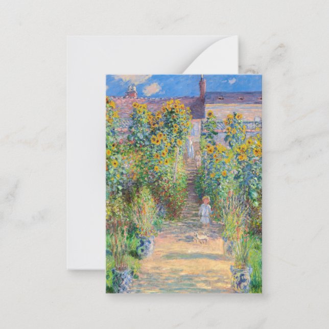 Claude Monet - Der Künstlergarten in Vetheuil Mitteilungskarte (Vorderseite)