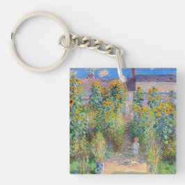 Claude Monet - Der Künstlergarten in Vetheuil Schlüsselanhänger